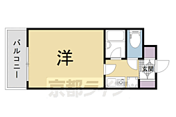 アーバンエース松井山手パル寮棟 1Kの間取図画像
