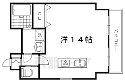 メゾンドゥレテューディヤン浩栄 ワンルームの間取図画像