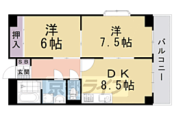 壱番館 2LDKの間取図画像