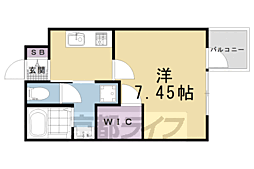 WELLSQUARE京都西陣WEST 1Kの間取図画像