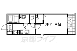 パールシャーメゾン 1Kの間取図画像