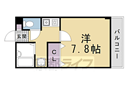 TOST宝が池 1Kの間取図画像