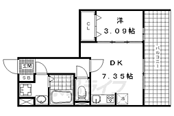 メゾン・ド・レーヴK 1DKの間取図画像
