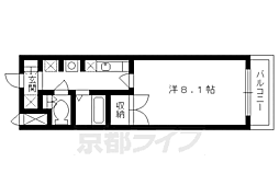 ロイヤルコート院町 1Kの間取図画像