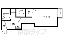 エンゼルハウス 1Kの間取図画像
