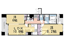 リーガル京都四条烏丸 2LDKの間取図画像