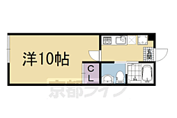 グランメゾン梅小路 1Kの間取図画像
