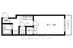 メゾン比果 1Kの間取図画像