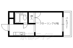 ソレイユ・ダイサン 1Kの間取図画像