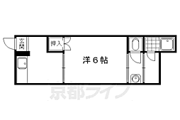 日生ハイツA棟 1Kの間取図画像