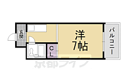 サンステージ21 1Kの間取図画像