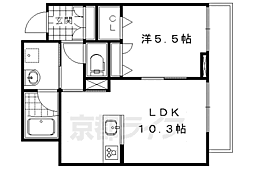 シャーメゾン天峰 1LDKの間取図画像