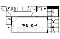 メゾンクレア 1Kの間取図画像