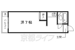 コーポ池端 1Kの間取図画像