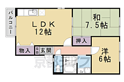 プチフォレ 2LDKの間取図画像