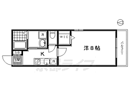 CREDOR京都洛南 1Kの間取図画像