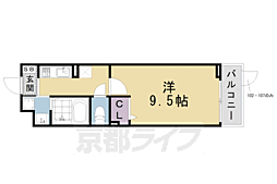 アビタシオン吉祥院 1Kの間取図画像