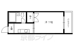 ガーディンクリス 1Kの間取図画像