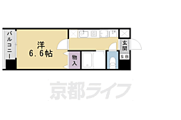 グランドパレス西大路EAST 1Kの間取図画像