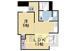 リアライズ衣笠 1LDKの間取図画像