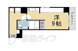 ライオンズマンション京都東堀川 ワンルームの間取図画像