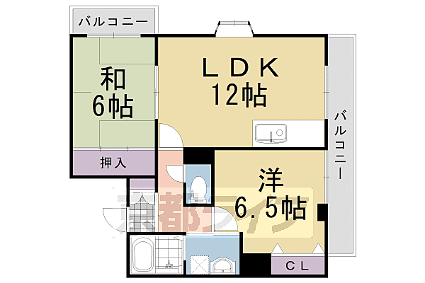 ソレーユＹＡＭＡＤＡ 101｜京都府長岡京市野添(賃貸マンション2LDK・1階・58.00㎡)の写真 その2