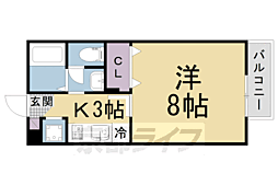 ルミエール2 1Kの間取図画像