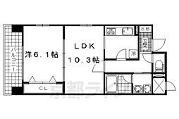 パインフィールド東野 1LDKの間取図画像