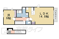 ベル・エトワールB 1LDKの間取図画像