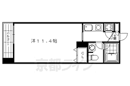 宝源ビル 1Kの間取図画像