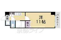 シャン・ド・フルール 1Kの間取図画像