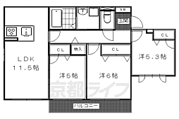 エーデルコート北泉 3LDKの間取図画像
