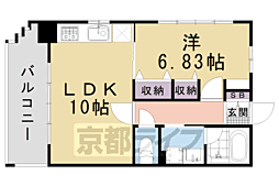 セントポーリア西大路七条 1LDKの間取図画像