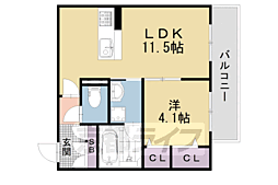 シャーメゾン蓮 1LDKの間取図画像