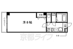 グランフィールド大宮 1Kの間取図画像