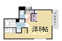 二葉荘東館舎 ワンルームの間取図画像