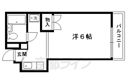 シャンボール今出川 1Kの間取図画像