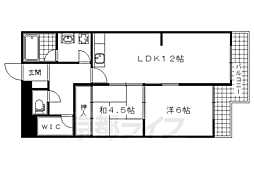 ビューハイツ京都山科 2LDKの間取図画像