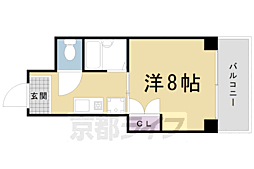PEACEWELL祇園 1Kの間取図画像