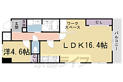パインフィールド東野 1LDKの間取図画像
