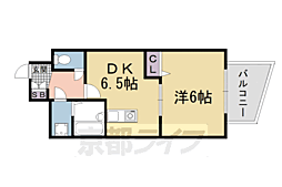 エスリード京都河原町 1DKの間取図画像