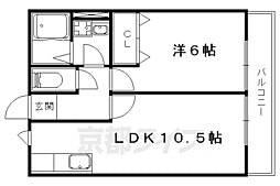 コンフォート洞井 1LDKの間取図画像
