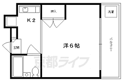 ファーストコート御所室町 1Kの間取図画像
