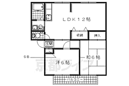 フラッグスタッフB棟 2LDKの間取図画像
