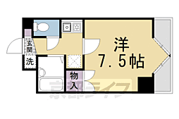 ハウス・セゾン鞍馬口 1Kの間取図画像