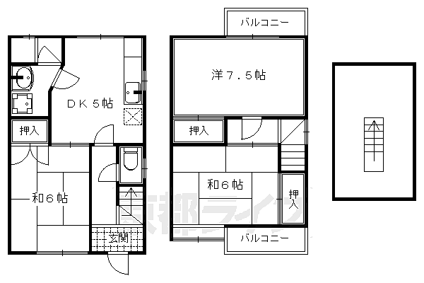 京都府京都市中京区壬生御所ノ内町(賃貸一戸建3DK・--・59.67㎡)の写真 その1