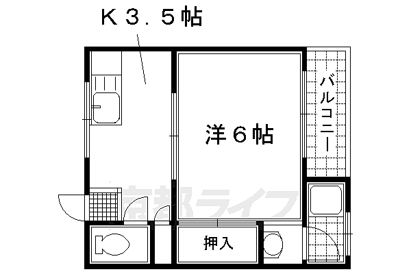 福寿荘 8｜京都府京都市伏見区向島立河原町(賃貸アパート1K・1階・18.00㎡)の写真 その2