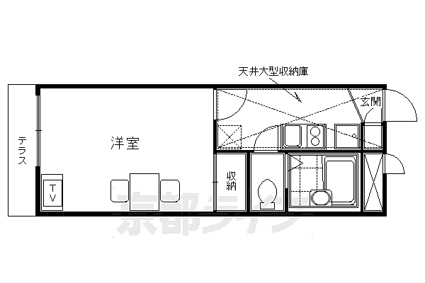 レオパレス墨染 102｜京都府京都市伏見区深草藤森町(賃貸アパート1K・1階・19.87㎡)の写真 その2