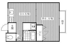 京都府京都市右京区嵯峨広沢御所ノ内町（賃貸アパート1DK・2階・25.55㎡） その2