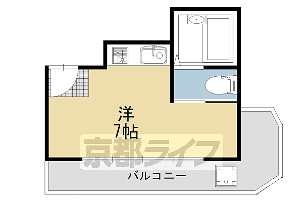 桃山グランドハイツ 411｜京都府京都市伏見区東奉行町(賃貸マンション1R・4階・22.26㎡)の写真 その2